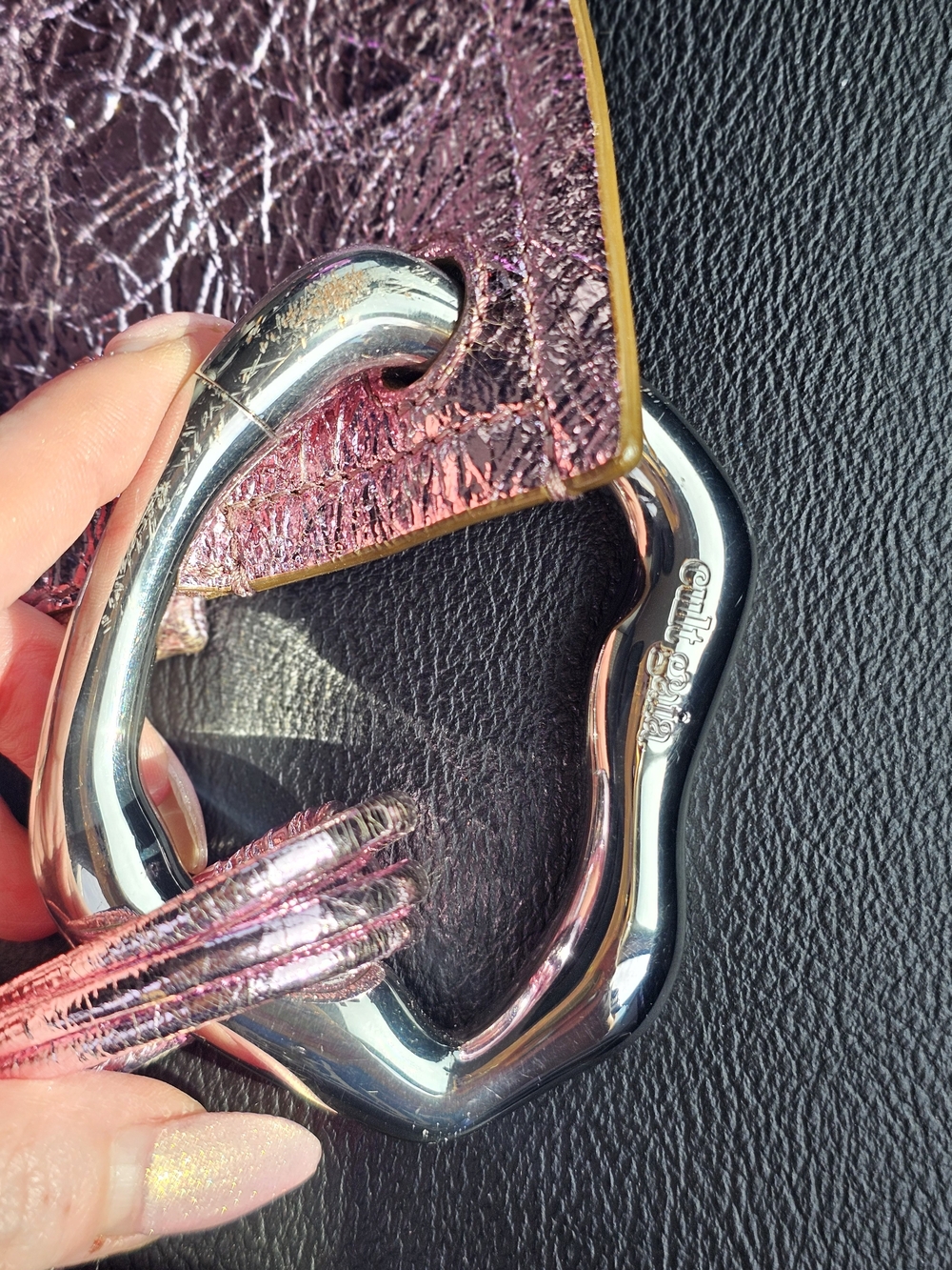 Cult Gaia Metallic Pink Shoulder Bag - Picture 8 of 9